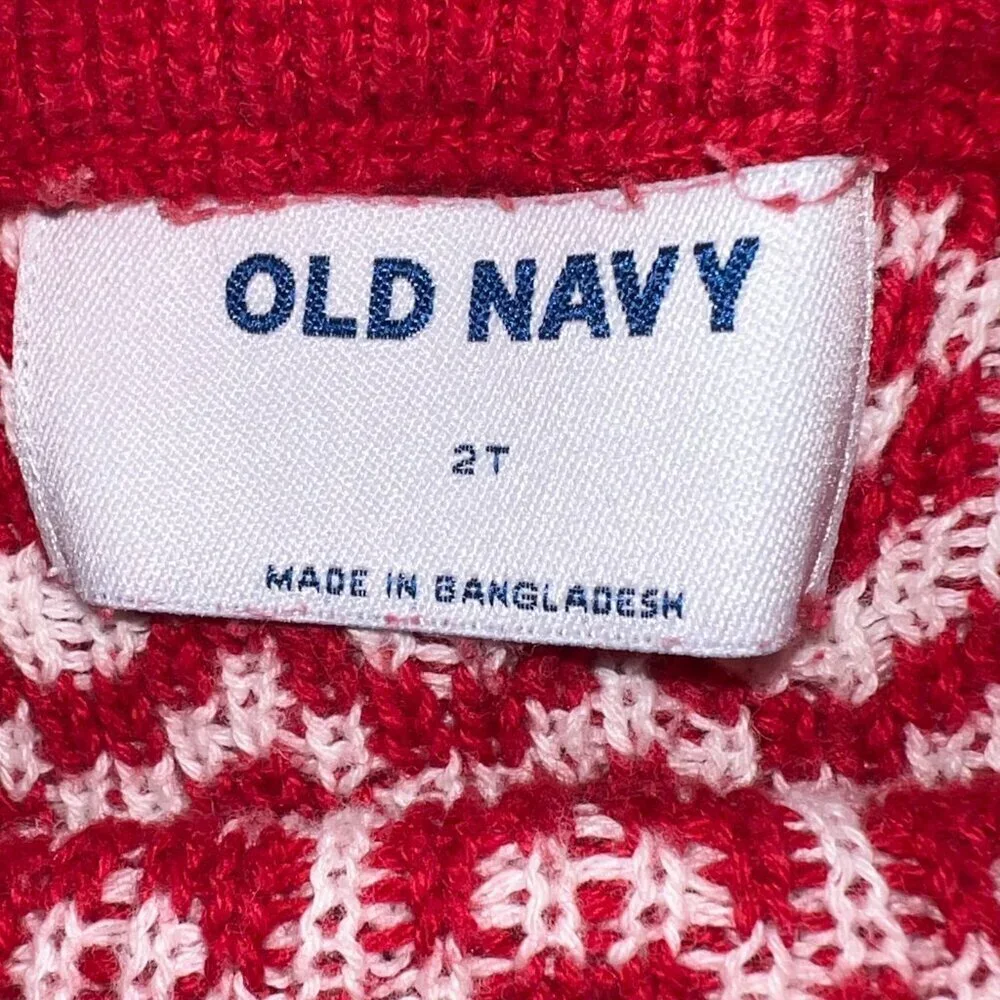 Set of 2 Old Navy Girl's Fair Isle Raglan Pullover Sweaters Size 2T - Picture 2 of 8